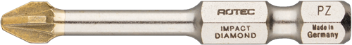 Afbeelding laden in galerijviewer, Rotec impact schroefbit pz 2 | l=50 | e6.3 | diamond | 2 stuks - 817.13022
