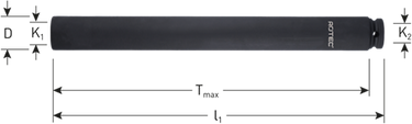 Rotec krachtdop | binnenvierkant 1 2 | extra lang | l=310 | sw 24 - 842.3024