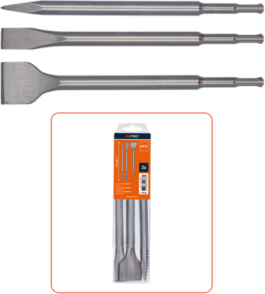 Rotec opti-line | sds-plus beitelset | 3-dlg (punt plat spade) - 214.9000
