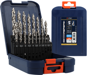 Rotec spiraalborenset | 104 - step-x | din 338 | 19-dlg | ø1-10 abs - 900.0070