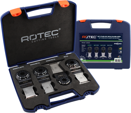 Rotec starlock multitoolzaagbladen | 517-allround set | 8-delig - 517.9001