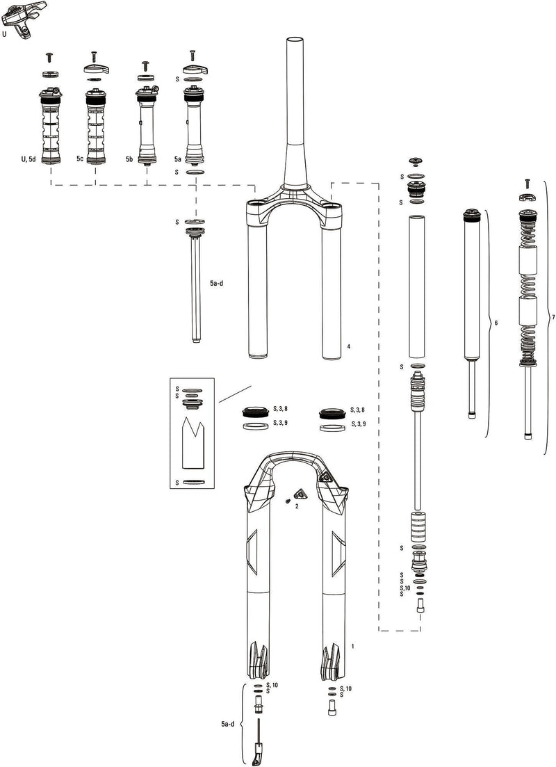 Afbeelding laden in galerijviewer, Rockshox verende voorvork recon silver rl susp.fork rs recon sil.rl 1 1 8 black oneloc
