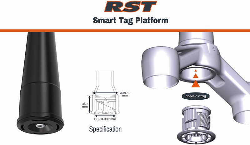 Afbeelding laden in galerijviewer, Rst smart tag fork adapter for apple air tag
