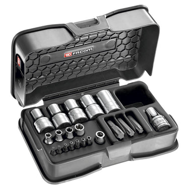 Facom set met torx-doppen en -bits