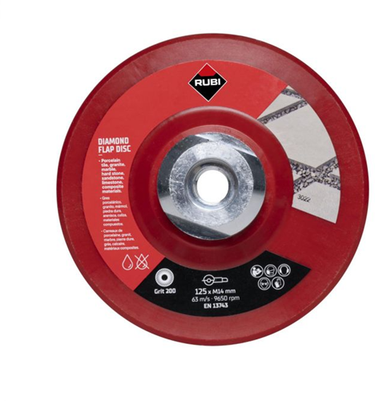 Rubi flap disc 200 fijne korrel grit | 125mm | m14 - 32939