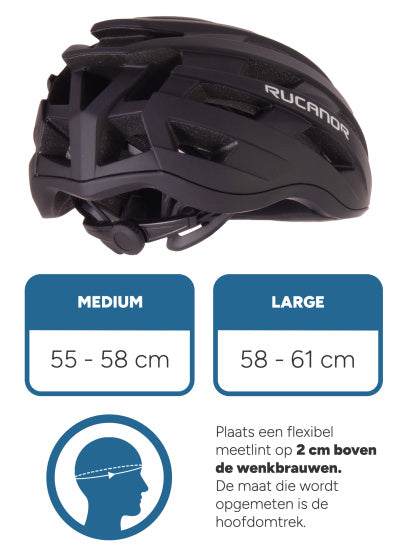 Afbeelding laden in galerijviewer, Rucanor Grav Fietshelm Verstelbaar Zwart Maat 55-58 cm (M)

