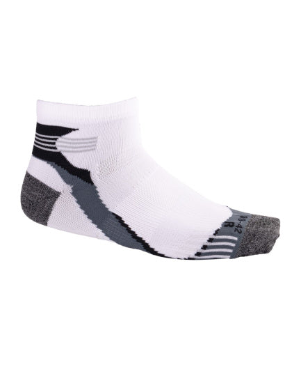 Afbeelding laden in galerijviewer, Rucanor Hardloopsokken kort 2-pack wit grijs maat 43-46

