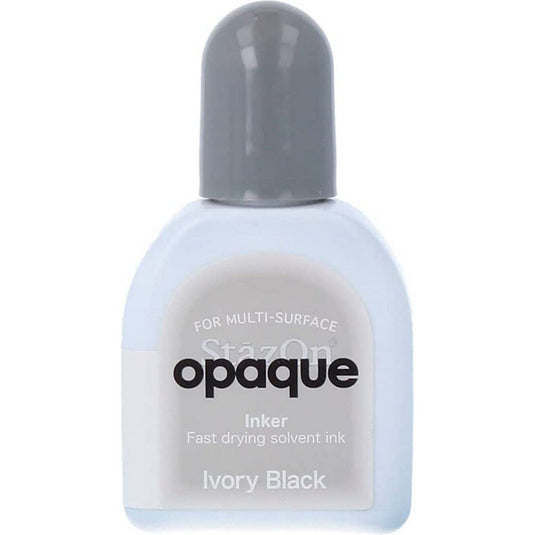 Tsukineko • stazon opaque reinker navulling inkt ivory black