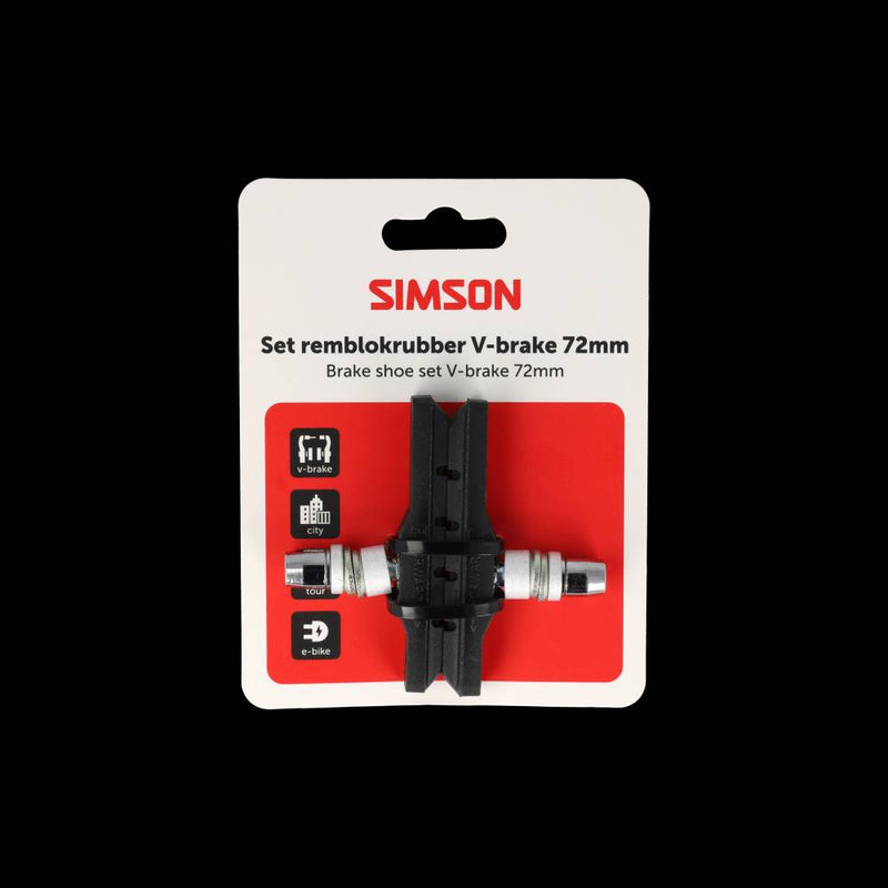 Afbeelding laden in galerijviewer, Simson remschoenen v-brake 72mm
