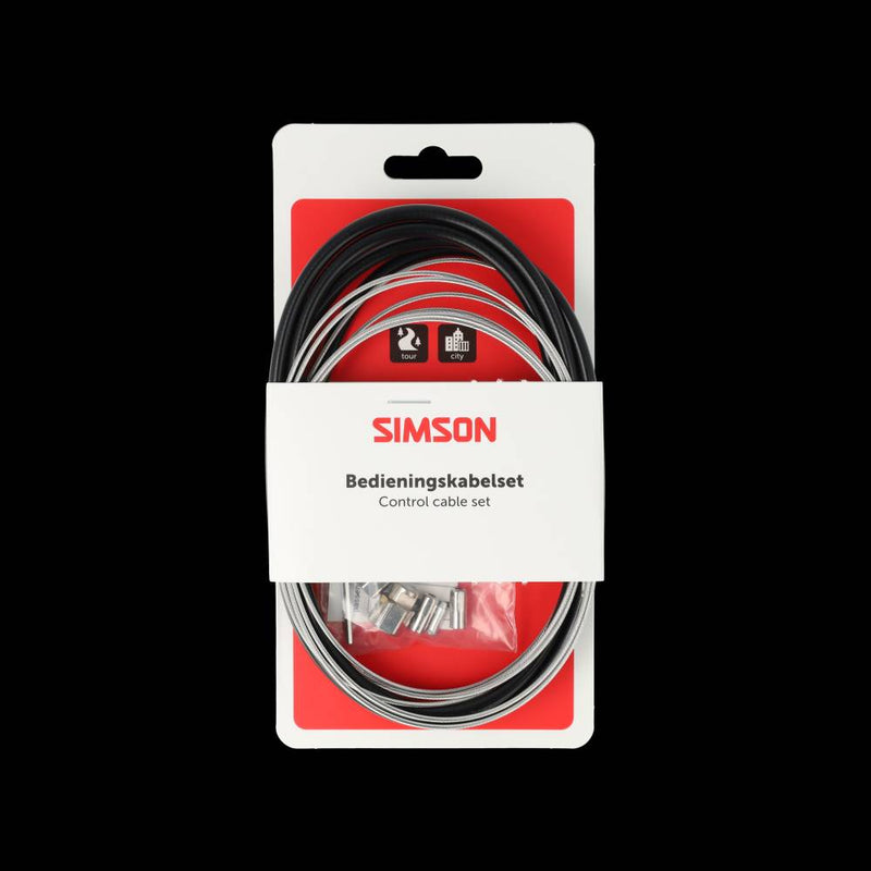 Afbeelding laden in galerijviewer, Simson remkabelset compleet shimano nexus rollerbr. rvs zwart
