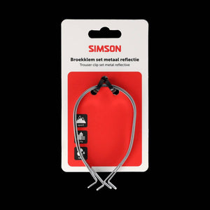 Simson broekklemmen metaal met reflectie