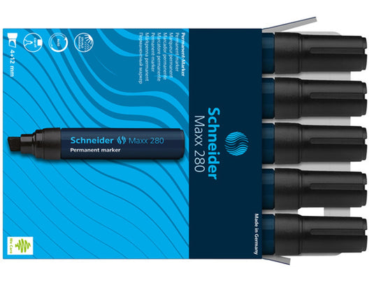 Schneider marker permanent 280 beitel zwart 5st