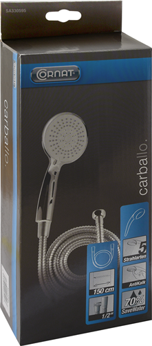 Afbeelding laden in galerijviewer, Cornat doucheset carballo 5s chroom-wit - sa330595
