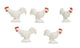 Safari Hanen speelset 2,5 cm wit 192-delig