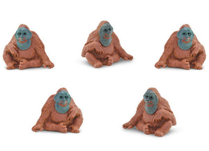 Safari Orang-oetan speelset 2,5 cm bruin 192-delig
