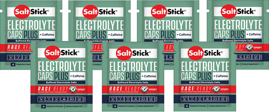 Saltstick electrolytes caps plus+caffeine test pack 7x4,4g
