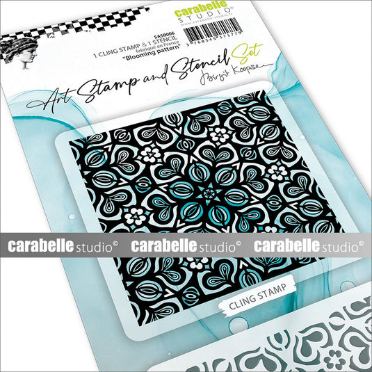 Carabelle studio • art stamp stencil set blooming pattern