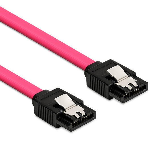 Delock sata kabel (rood, 0,1 meter, 6 gb s, recht)