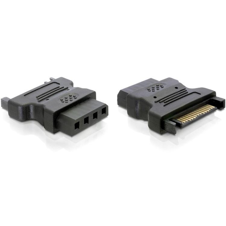 Afbeelding laden in galerijviewer, Delock adapter 15-pin sata > 4-pin ide (zwart, 82326)
