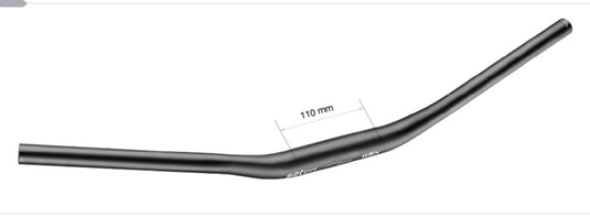 Stuur Wien Ø31.8 B=640mm, 35° gebogen - mat zwart