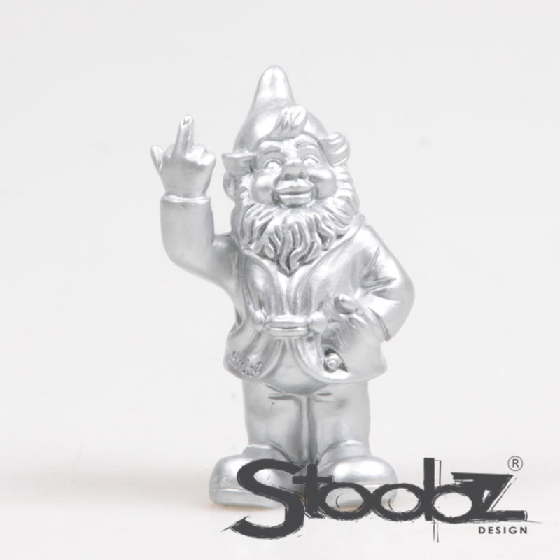 Afbeelding laden in galerijviewer, Stoobz design stoobz kabouter f*ck you zilver 10cm
