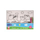 Placemat om in te kleuren wisbaar peppa pig incl. 6 kleurpotloden