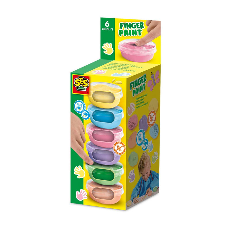 Afbeelding laden in galerijviewer, Ses vingerverf pastel 6 kleuren x 45 ml
