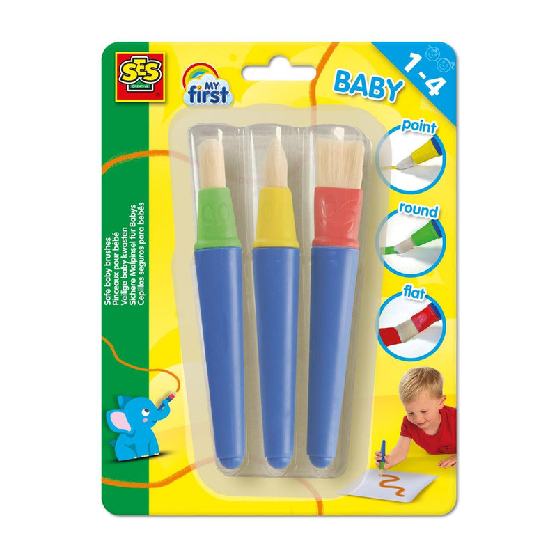 Afbeelding laden in galerijviewer, Ses my first - veilige baby kwasten (3 stuks)
