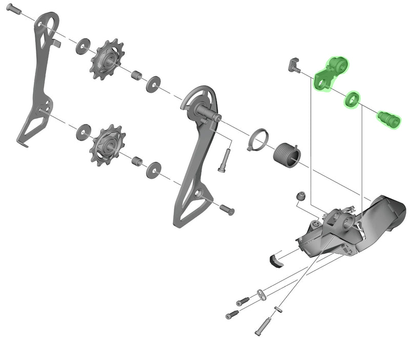 Afbeelding laden in galerijviewer, Shimano axle unit for rd-r7150 rear derailleur bracket
