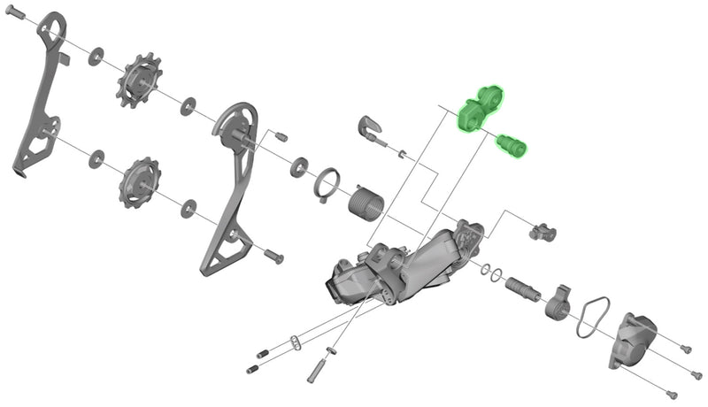 Afbeelding laden in galerijviewer, Shimano axle unit for rd-rx805 rear derailleur bracket
