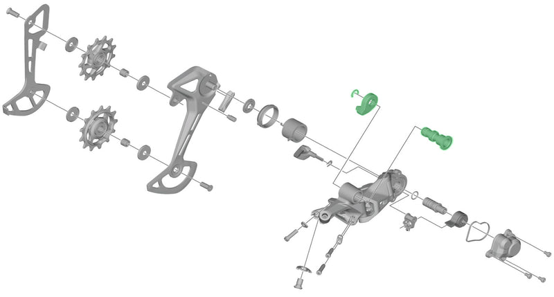 Afbeelding laden in galerijviewer, Shimano axle unit for rd-m7100 7120 rear derailleur bracket

