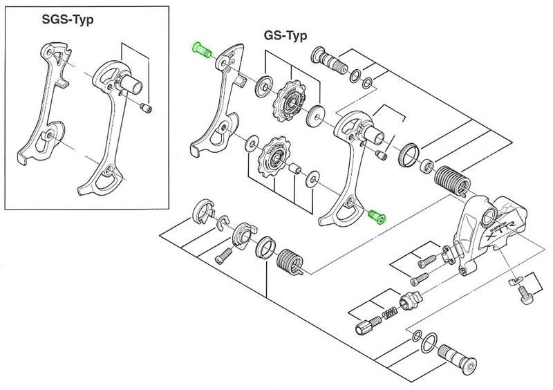 Afbeelding laden in galerijviewer, Shimano guide pully bolt for rd-m950 951 952 970 rd-7700 5500
