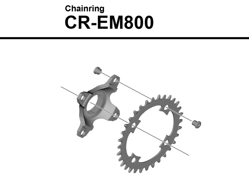 Afbeelding laden in galerijviewer, Shimano steps cr-em800 chainring
