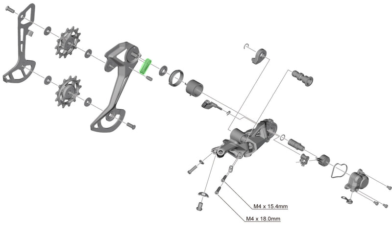 Afbeelding laden in galerijviewer, Shimano bumper for rd-m8100 8130 rear derailleur

