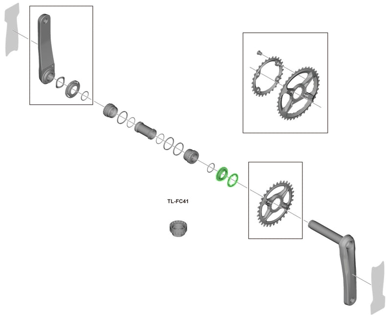 Afbeelding laden in galerijviewer, Shimano lockring for fc-m9100
