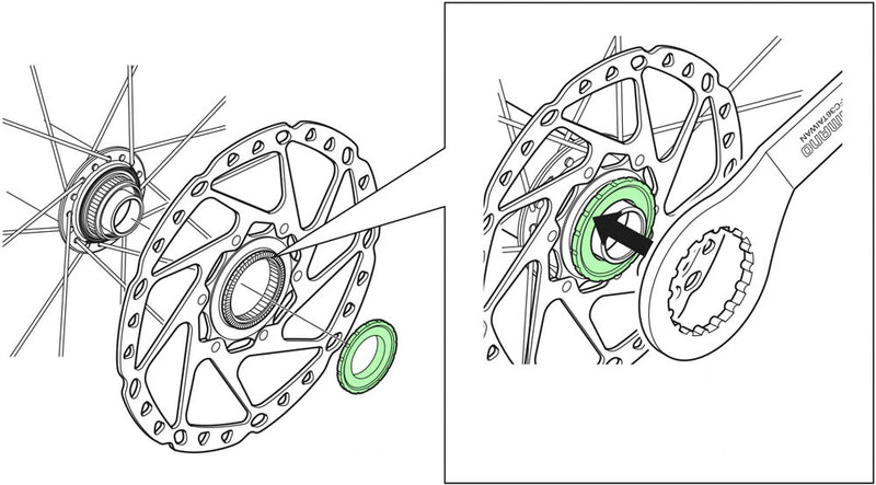 Afbeelding laden in galerijviewer, Shimano lock ring for 15 20mm thru axles external
