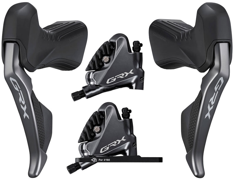 Afbeelding laden in galerijviewer, Shimano grx di2 st-rx815+br-rx810 2x11-speed disc brake set
