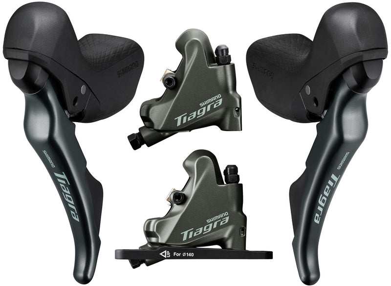 Afbeelding laden in galerijviewer, Shimano tiagra st-4720+br-4770 2x10-speed disc brake set
