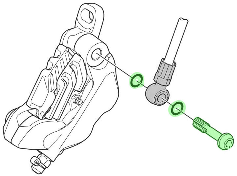 Afbeelding laden in galerijviewer, Shimano banjo bolt o-ring for br-m8120 7120
