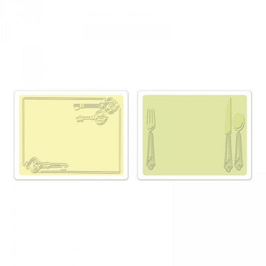 Sizzix • 3d textured impressions embossing place setting keys