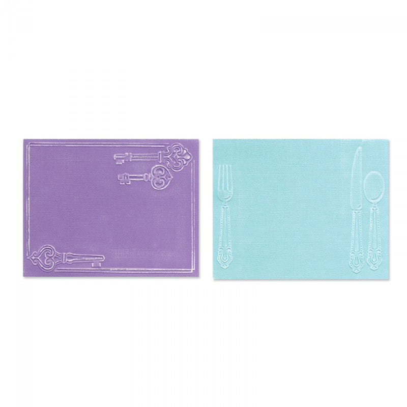 Afbeelding laden in galerijviewer, Sizzix • 3d textured impressions embossing place setting keys
