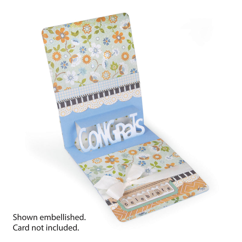 Afbeelding laden in galerijviewer, Sizzix • pop 'n cuts magnetic insert die phrase congrats
