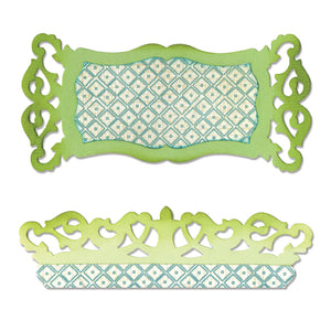 Sizzix • sizzlits die label edge scrollwork
