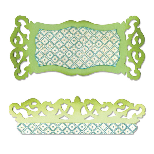 Sizzix • sizzlits die label edge scrollwork