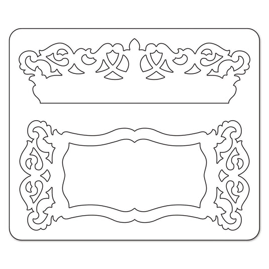Sizzix • sizzlits die label edge scrollwork