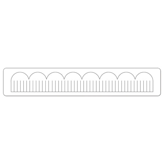 Sizzix • sizzlits decorative strip die scallop fringed