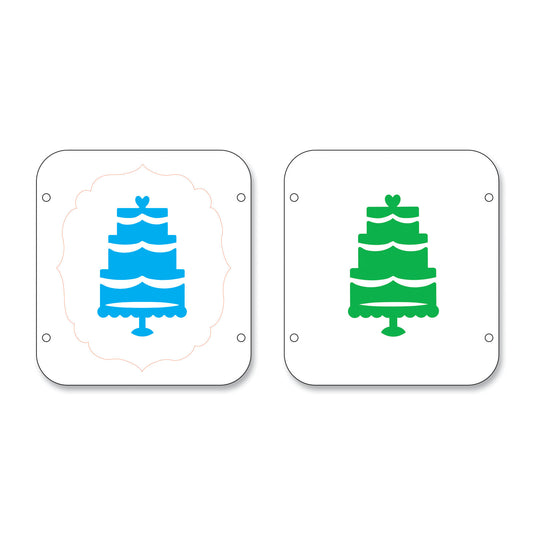 Sizzix • embosslits die label cake