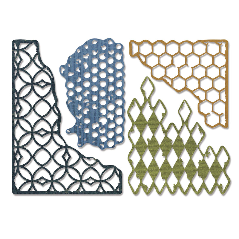 Afbeelding laden in galerijviewer, Sizzix • tim holtz thinlits die set mixed media 4pcs
