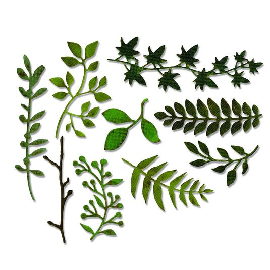 Sizzix • tim holtz thinlits die set garden greens