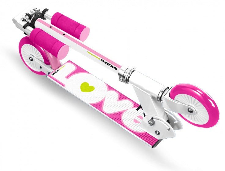Afbeelding laden in galerijviewer, Skids control Vouwstep Love voetrem meisjes roze
